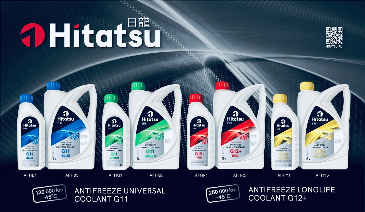 Ассортимент антифризов  Hitatsu!